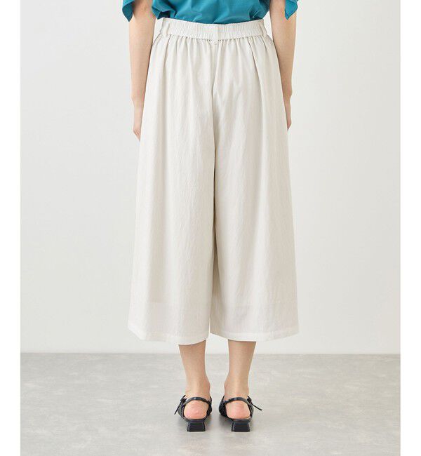 Rope&rsquo;Picnic「ホワイトレーヨンナイロンガウチョパンツ」|スラックス|