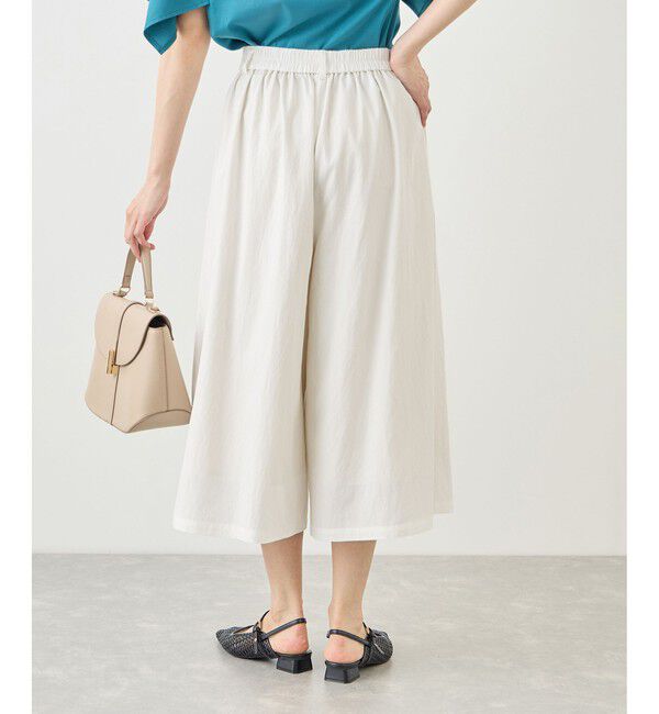 Rope&rsquo;Picnic「ホワイトレーヨンナイロンガウチョパンツ」|スラックス|