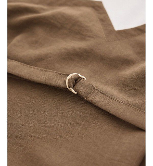 Rope&rsquo;Picnic「【cahoさんコラボ】低身長・小柄さんサイズ エアリーリネンライク ドッキングカットトップス」|Tシャツ・カットソー|