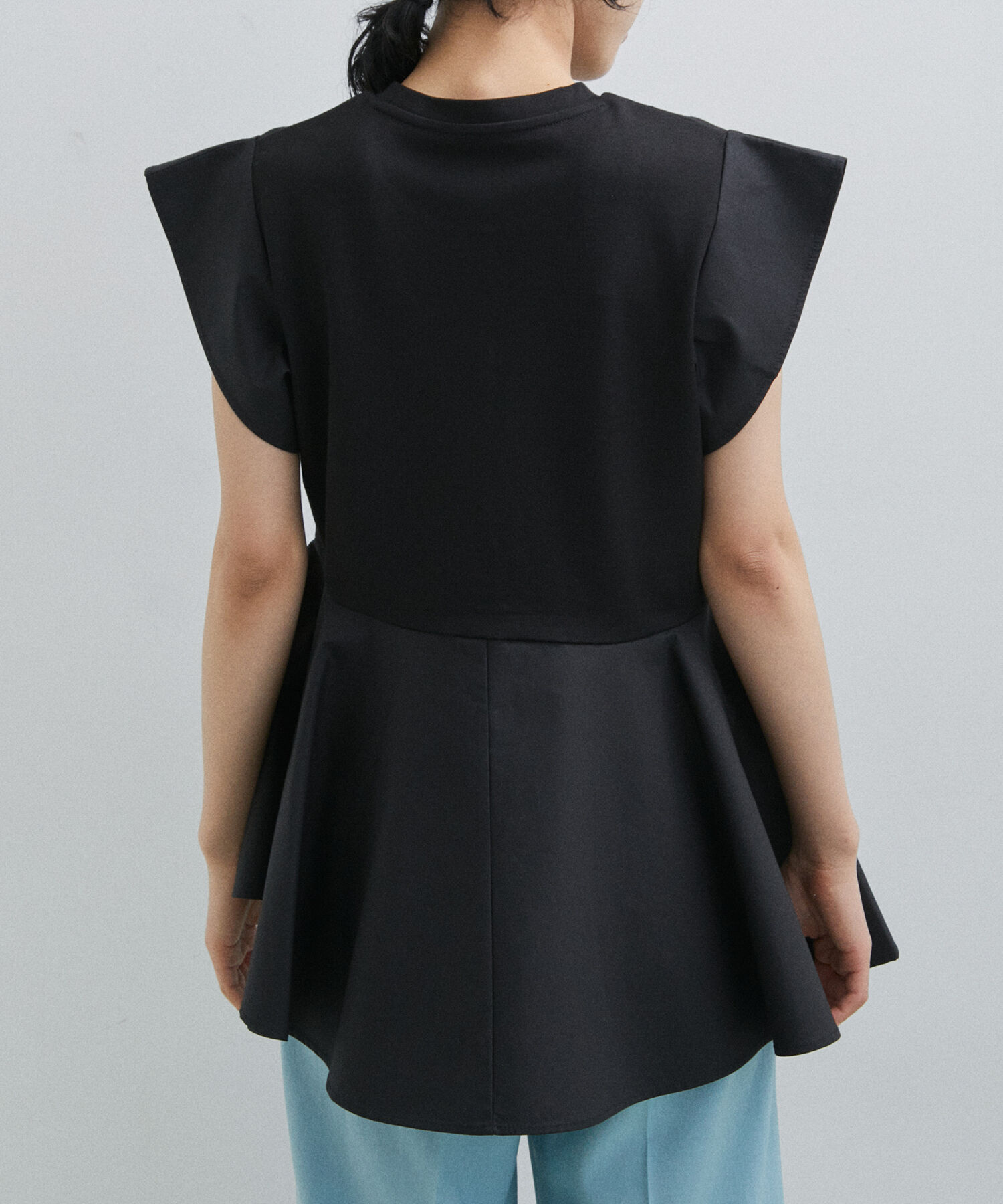 ADAM ET ROPE'「【再入荷・WEB限定・洗える】フリルペプラムカットソー」|Tシャツ・カットソー|