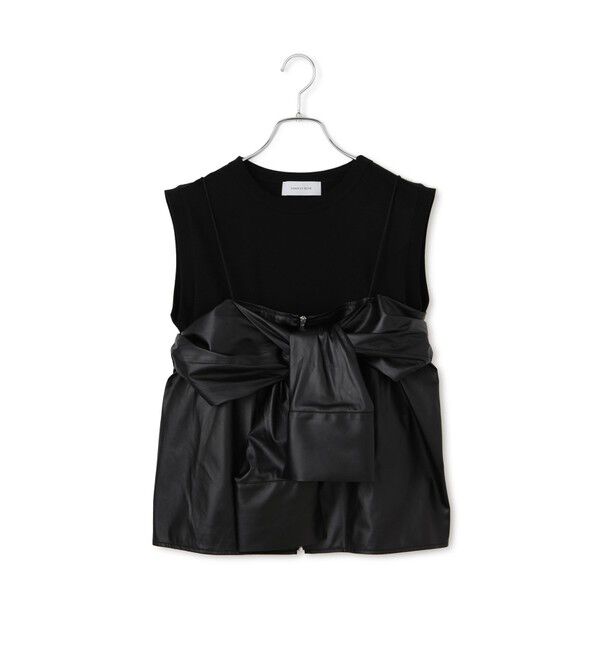 ADAM ET ROPE'「【サステナブル】ノットディテールノースリトップス」|Tシャツ・カットソー|