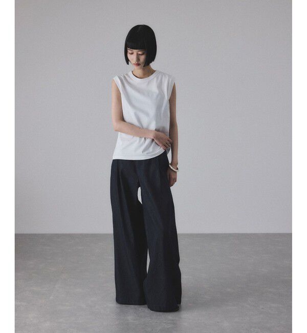 ADAM ET ROPE'「【サステナブル】ノットディテールノースリトップス」|Tシャツ・カットソー|