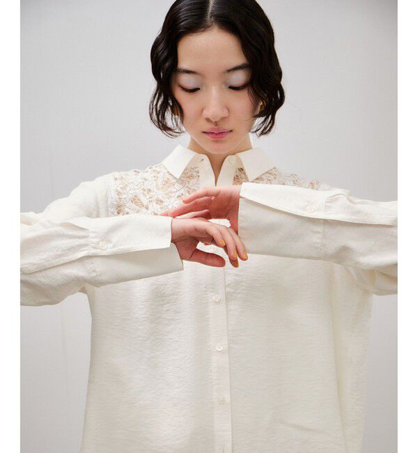 ADAM ET ROPE'「レイヤードシアーシャツ」|シャツ・ブラウス|