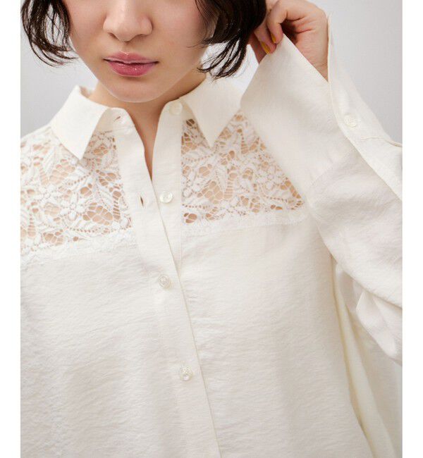 ADAM ET ROPE'「レイヤードシアーシャツ」|シャツ・ブラウス|