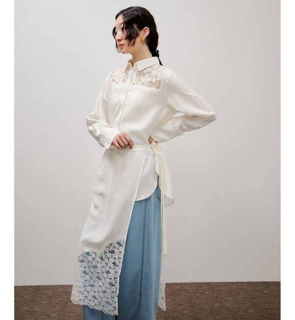 ADAM ET ROPE'「レイヤードシアーシャツ」|シャツ・ブラウス|
