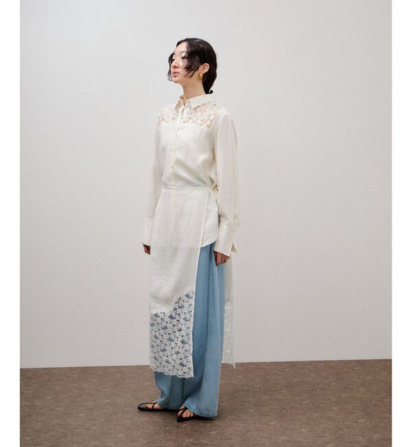 ADAM ET ROPE'「レイヤードシアーシャツ」|シャツ・ブラウス|