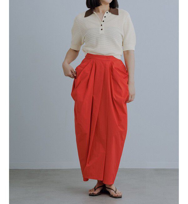 ADAM ET ROPE'「ドレープコクーンスカート」|スカート|