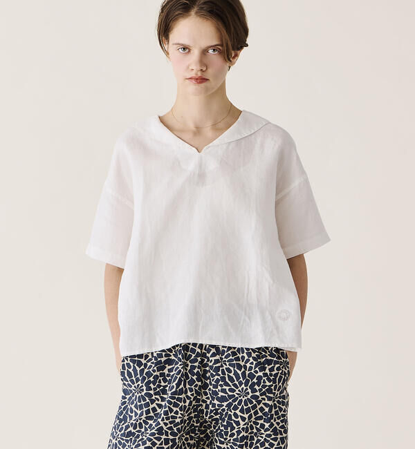 ORCIVAL「ORCIVAL | リネン 半袖セーラーシャツ WOMEN」|シャツ・ブラウス|