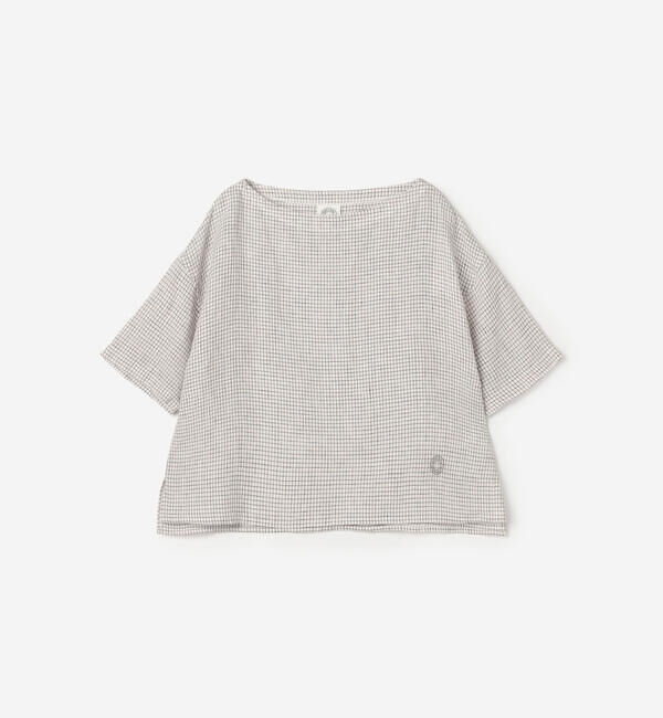 ORCIVAL「ORCIVAL | リネンチェック ボートネックプルオーバー WOMEN」|シャツ・ブラウス|