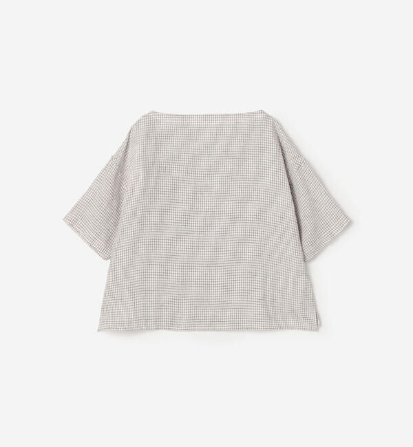 ORCIVAL「ORCIVAL | リネンチェック ボートネックプルオーバー WOMEN」|シャツ・ブラウス|