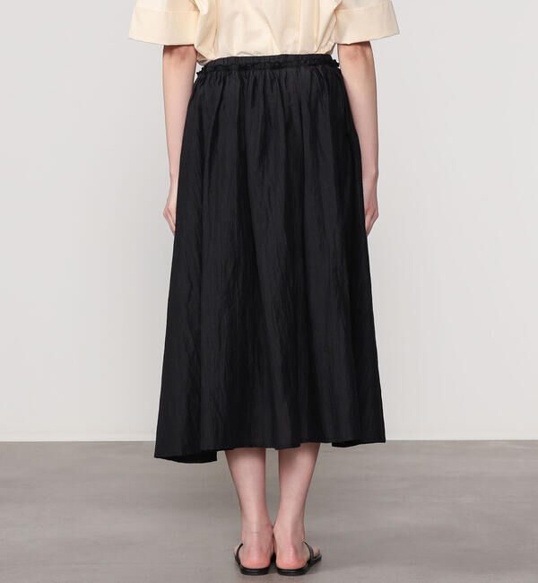 LE GLAZIK「LE GLAZIK | ウォッシュドリネン エラスティックフレアスカート WOMEN」|スカート|