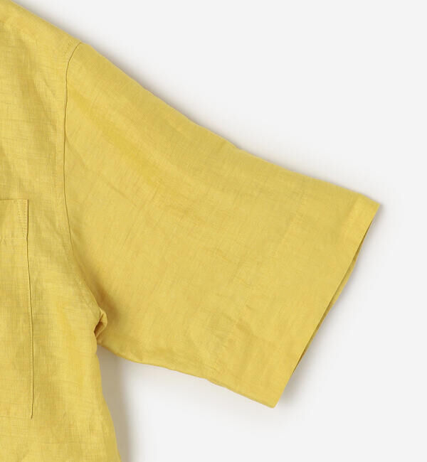 LE GLAZIK「LE GLAZIK | リネンポリエステル オープンカラー半袖シャツ WOMEN」|シャツ・ブラウス|