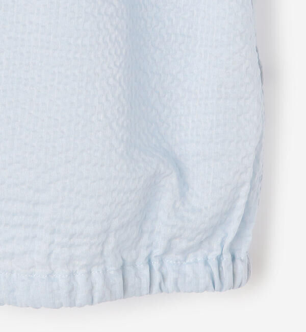 LE GLAZIK「LE GLAZIK | シアーサッカー カラーレスシャツ WOMEN」|シャツ・ブラウス|