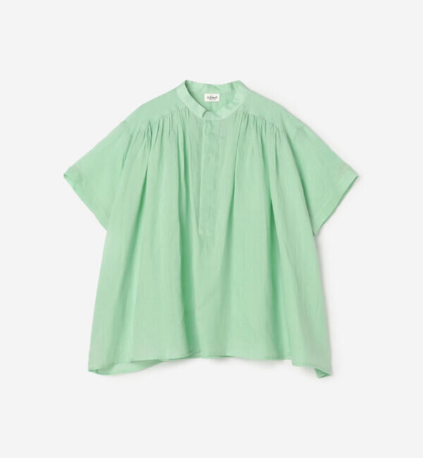 LE GLAZIK「LE GLAZIK | ラミー スタンドカラープルオーバーシャツ WOMEN」|シャツ・ブラウス|