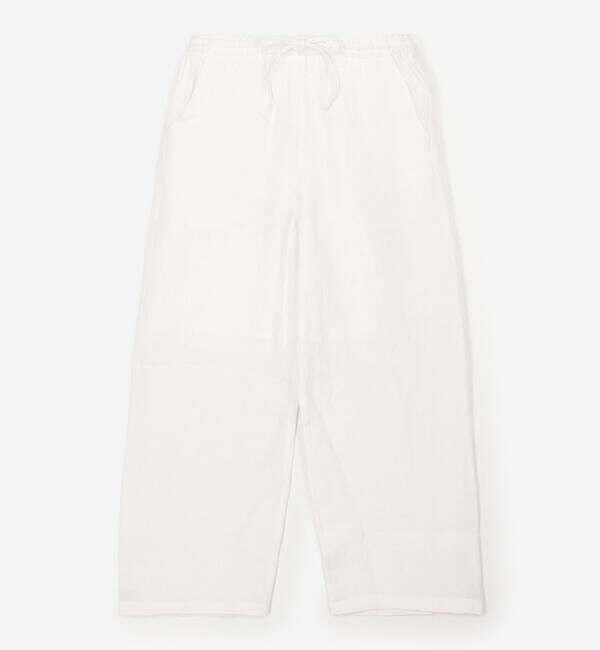  「eunoia | リネンギャザーパンツ WOMEN」|チノ|