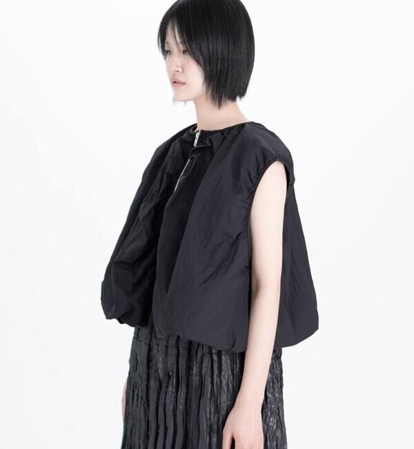  「eunoia | ナイロン ジップベスト WOMEN」|シャツ・ブラウス|