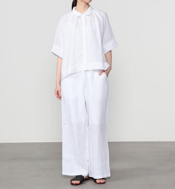  「eunoia | クロップド 半袖シャツ WOMEN」|シャツ・ブラウス|