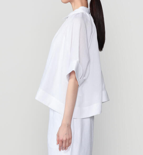  「eunoia | クロップド 半袖シャツ WOMEN」|シャツ・ブラウス|