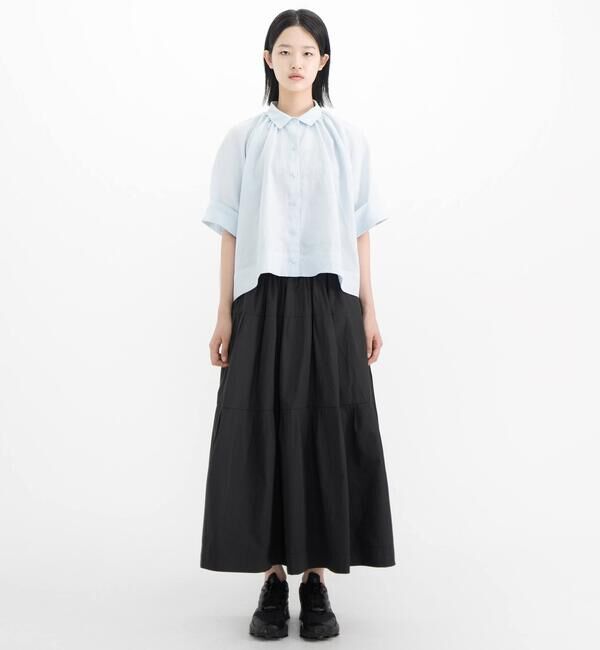  「eunoia | クロップド 半袖シャツ WOMEN」|シャツ・ブラウス|