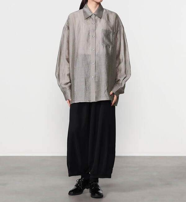 「eunoia | シアー オーバーサイズシャツ WOMEN」|シャツ・ブラウス|