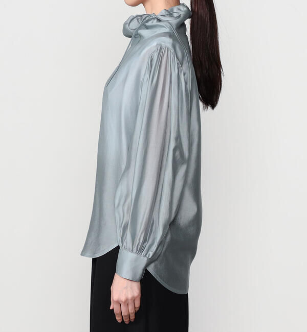  「eunoia | シャーリング ハイネックブラウス WOMEN」|シャツ・ブラウス|