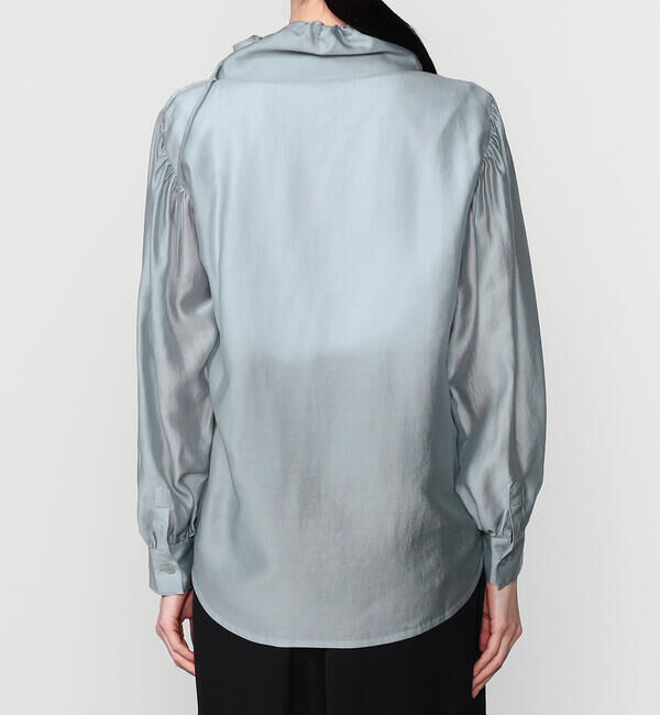  「eunoia | シャーリング ハイネックブラウス WOMEN」|シャツ・ブラウス|