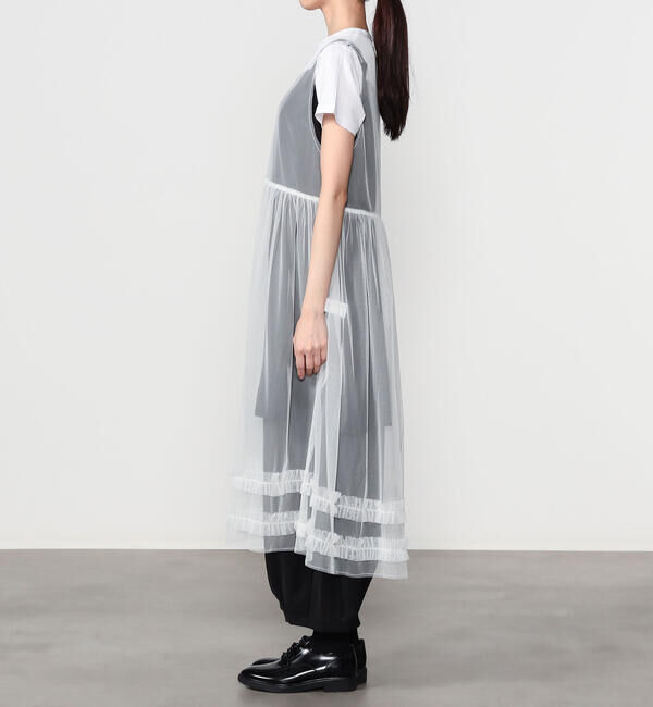  「eunoia | レイヤードメッシュワンピース WOMEN」|ワンピース|