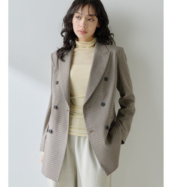  「ガンクラブチェックダブルジャケット」|テーラードジャケット|