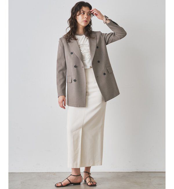  「ガンクラブチェックダブルジャケット」|テーラードジャケット|