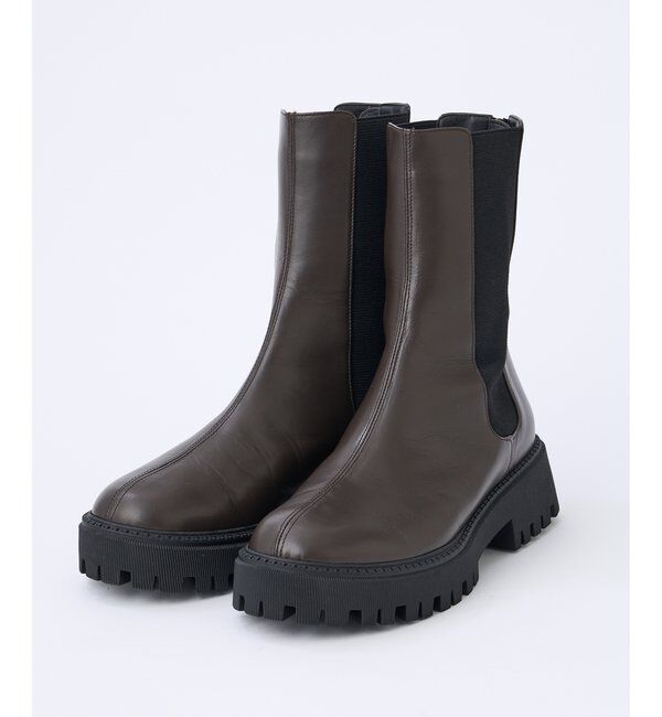 THE PAUSE「【THE PAUSE】レザーサイドゴアブーツ」|ショートブーツ|