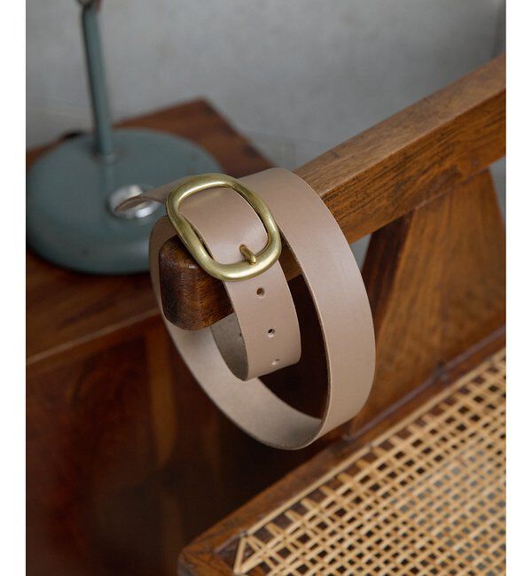 THE PAUSE「【THE PAUSE】オーバルバックルベルト」|ベルト|トープ