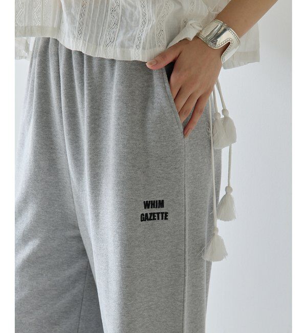  「ロゴ裏毛ワイドパンツ」|チノ|