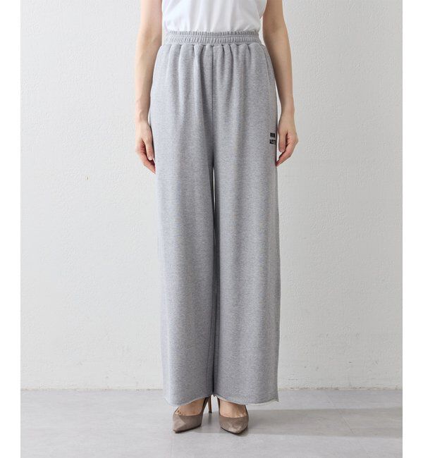  「ロゴ裏毛ワイドパンツ」|チノ|