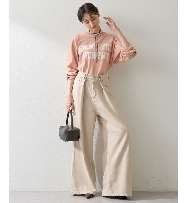  「フロッキープリントロングTシャツ」|Tシャツ・カットソー|