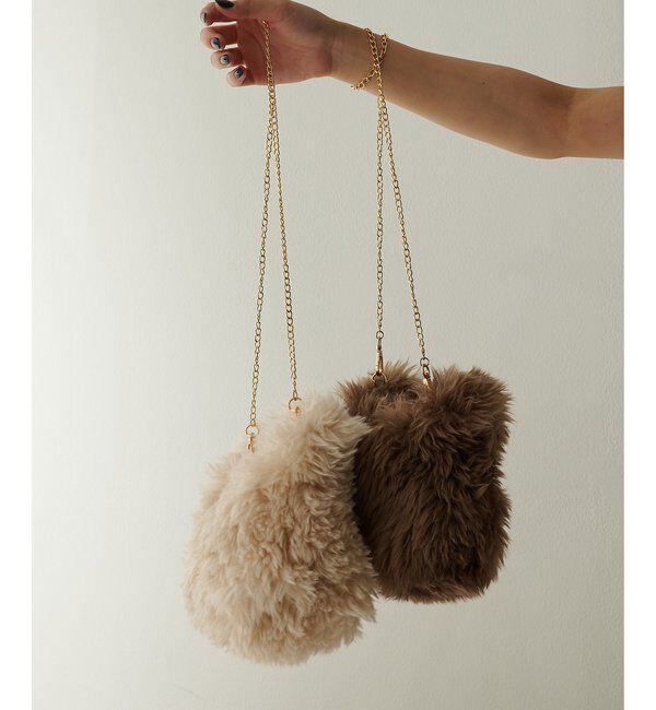 THE PAUSE「【THE PAUSE】フェイクファーミニBAG」|トートバッグ|