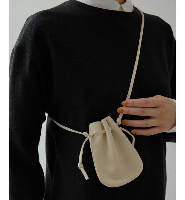  「【Christian AKS】Lamb leather ポーチ」|トートバッグ|オフホワイト