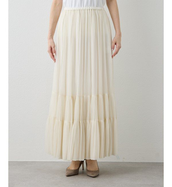  「オーガンジーティアードスカート」|スカート|