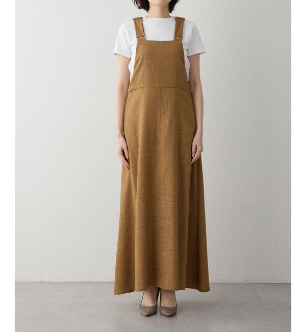 Drawing Numbers「【Drawing Numbers】フェイクリネンサロペットワンピース」|ワンピース|