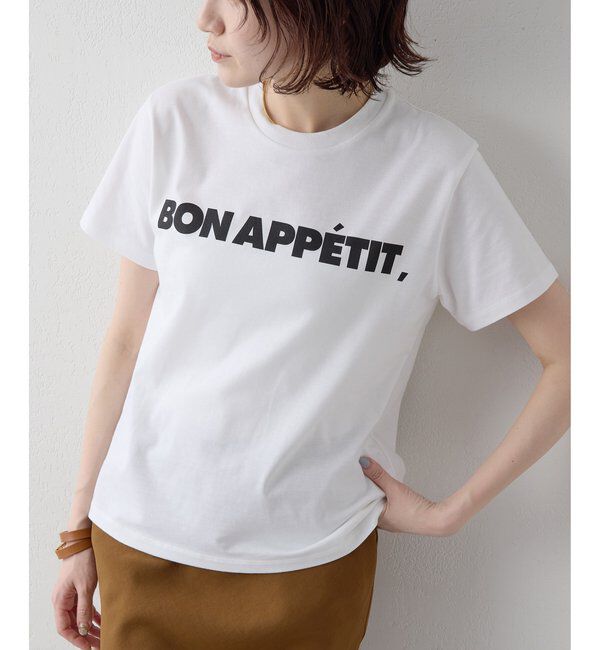  「【Drawing Numbers】ボナペティプリントTシャツ」|Tシャツ・カットソー|ホワイト