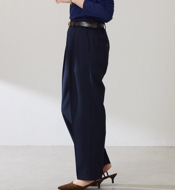  「ウールライクテーパードパンツ」|チノ|