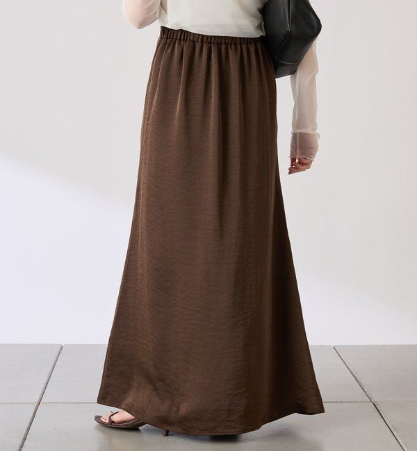  「【COLLAGE&times;gemeil　コラボアイテム】レイヤードサテンスカート」|スカート|