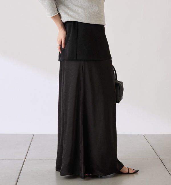  「【COLLAGE&times;gemeil　コラボアイテム】レイヤードサテンスカート」|スカート|