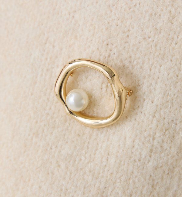  「【PAPILLONNER/パピヨネ】ラウンドパールブローチ」|リング|