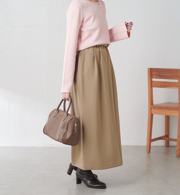  「ウールライクベルテッドスカート」|スカート|