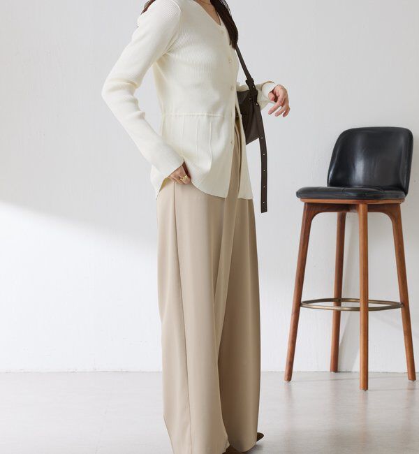  「リブペプラムカーディガン」|ニット・セーター|