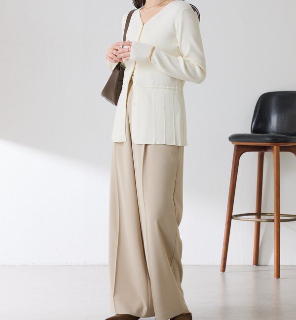  「リブペプラムカーディガン」|ニット・セーター|