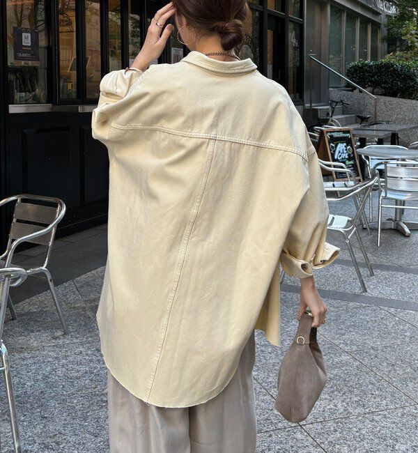  「【新色追加】ダメージデニムシャツ」|シャツ・ブラウス|