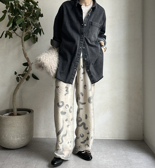  「【新色追加】ダメージデニムシャツ」|シャツ・ブラウス|