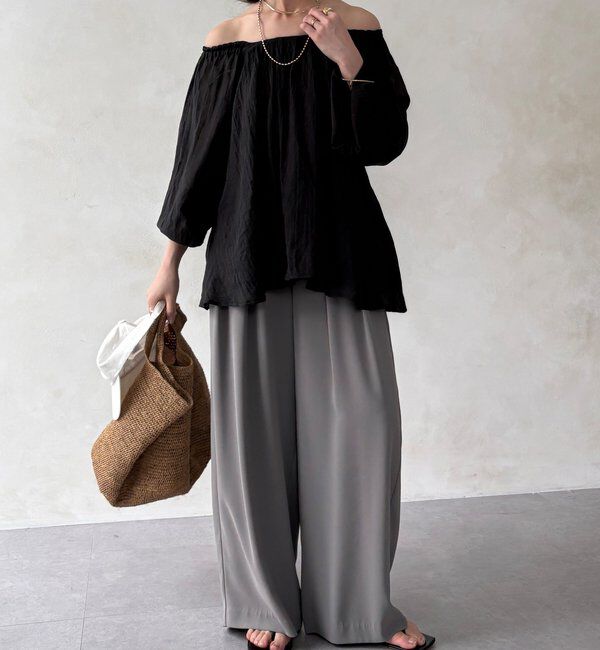  「【累計販売数3万枚突破/21色4サイズ展開！】タックワイドパンツ」|チノ|