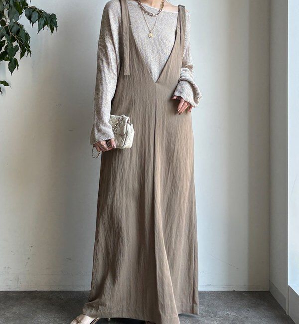  「【新色追加/前後2WAYで着られる】深Vワンピース」|ワンピース|